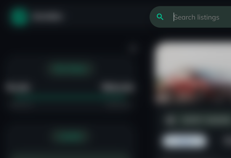 MarketMate search view with the listings filter panel
